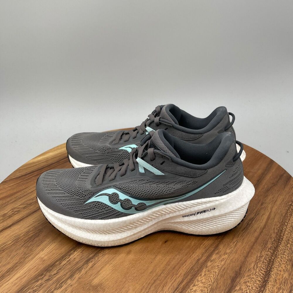 Saucony Triumph 21 Shoes Womens Size 6.5 Gray Running Comfort Walking Sneakers - Picture 3 of 9